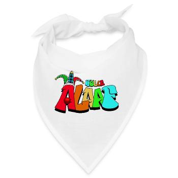 Kunterbunter Jester Schriftzug Köln Karneval - Bandana - Weiß - Vorne