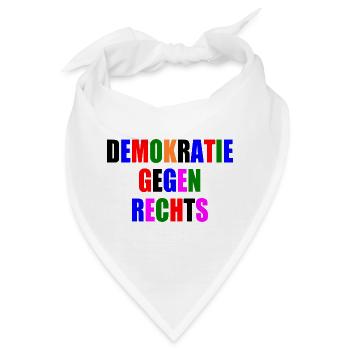 demokratie gegen rechts - Bandana - Weiß - Vorne