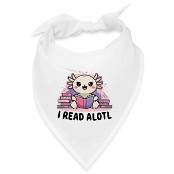 Ich lese Alotl - Süßer Axolotl Bücherwurm - Bandana - Weiß - Vorne