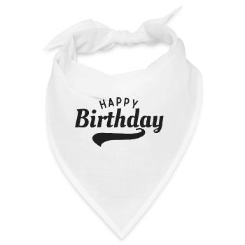 Happy Birthday - Bandana - Weiß - Vorne