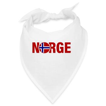 Norwegen Flagge Norge - Bandana - Weiß - Vorne