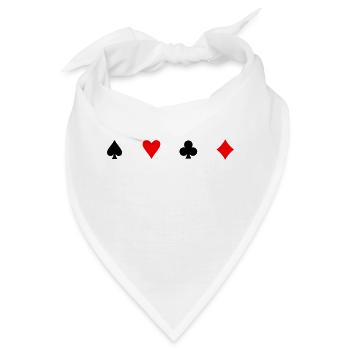 karten symbole - Bandana - Weiß - Vorne