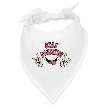Verspieltes positives Vibes-Typografie-Design - Bandana - Weiß - Vorne
