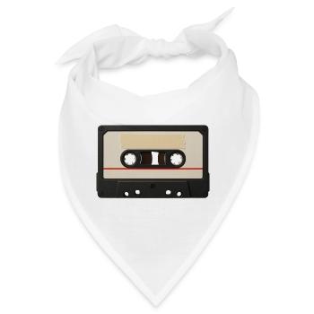 Retro Kassette – Mixtape Classic - Bandana - Weiß - Vorne