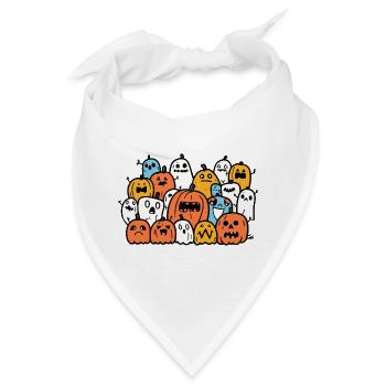 Halloween Kürbis Party - Bandana - Weiß - Vorne