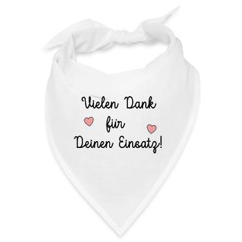 Vielen Dank Einsatz Unterstützung - Bandana - Weiß - Vorne