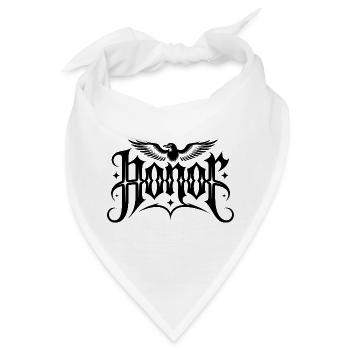 Ehre - Stoisches römisches Design - Bandana - Weiß - Vorne