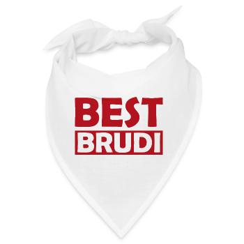 Best Brudi Shirt Motiv - Bandana - Weiß - Vorne