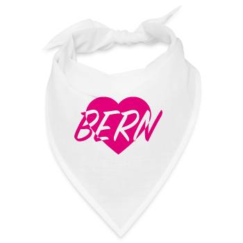 I LOVE BERN Herzmuster - Bandana - Weiß - Vorne