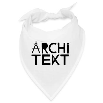 Architekt Schriftzug mit Zirkel - Bandana - Weiß - Vorne