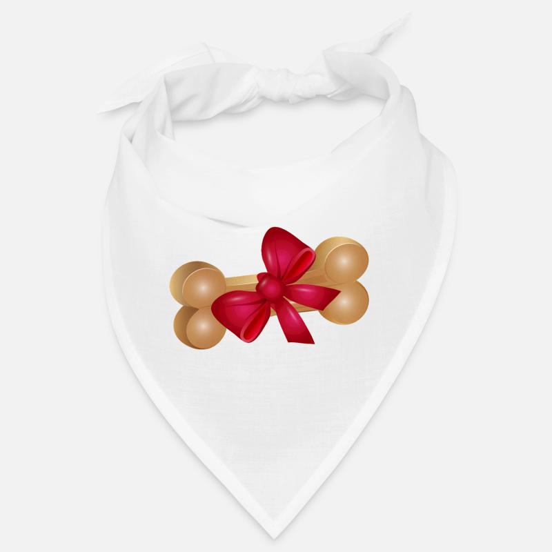 Gift Chew Bone with Red Ribbon Bandana