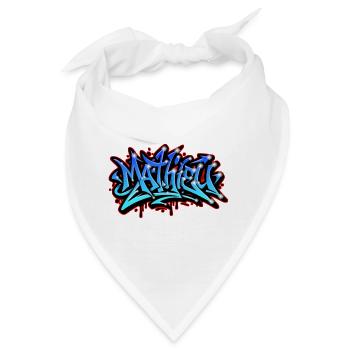Mathieu Graffiti Neon Druckbar auf Textil - Bandana - Weiß - Vorne