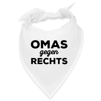 Omas gegen rechts - Bandana - Weiß - Vorne