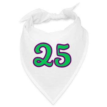 25. 25 JAHRE. 25. JUBILÄUM. 25 JAHRESJUBILÄUM. - Bandana - Weiß - Vorne