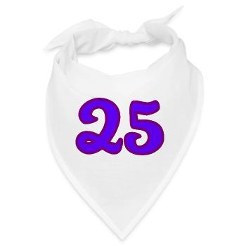 25. 25 JAHRE. 25. JUBILÄUM. 25 JAHRESJUBILÄUM. - Bandana - Weiß - Vorne