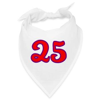 25. 25 JAHRE. 25. JUBILÄUM. 25 JAHRESJUBILÄUM. - Bandana - Weiß - Vorne