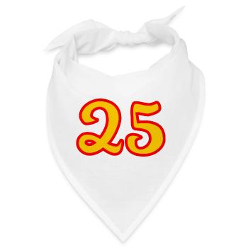 25. 25 JAHRE. 25. JUBILÄUM. 25 JAHRESJUBILÄUM. - Bandana - Weiß - Vorne