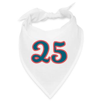 25. 25 JAHRE. 25. JUBILÄUM. 25 JAHRESJUBILÄUM. - Bandana - Weiß - Vorne