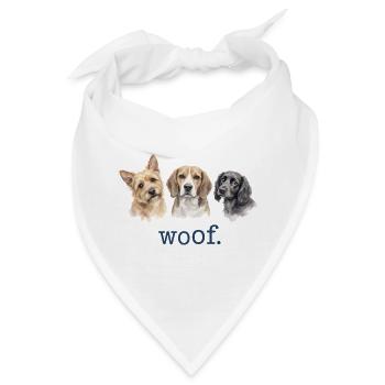 Hunde Wuff Lustige Hundeliebhaber Lustiges Wuff - Bandana - Weiß - Vorne