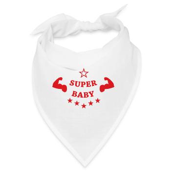 Super Baby – Babyparty-Geschenk - Bandana - Weiß - Vorne