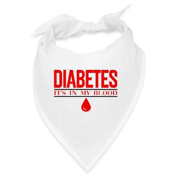 Diabetes-Blutlinien-Fetttypografie - Bandana - Weiß - Vorne