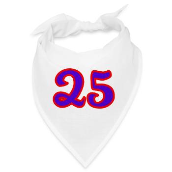 25. 25 JAHRE. 25. JUBILÄUM. 25 JAHRESJUBILÄUM. - Bandana - Weiß - Vorne