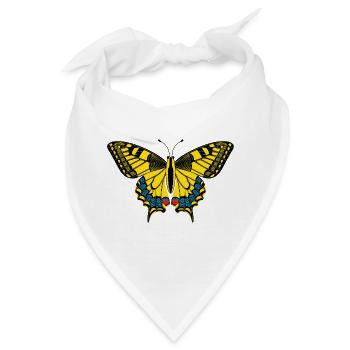 Schmetterling – Butterfly - Bandana - Weiß - Vorne
