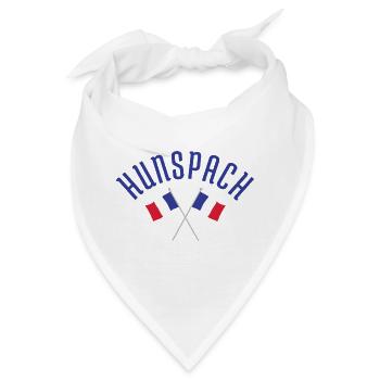 Emblem der Hunspach-gekreuzten französischen Flaggen - Bandana - Weiß - Vorne