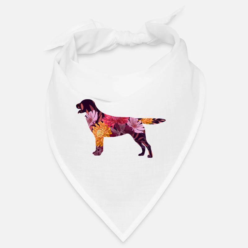 Silhouette de chien fleuri Labrador retriever Bandana