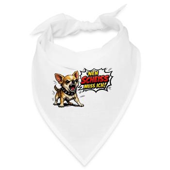 Nen scheiß muss ich - Bandana - Weiß - Vorne