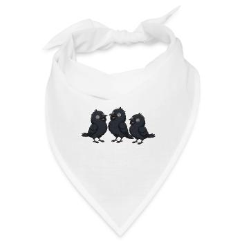 Drei Raben Brüder - Bandana - Weiß - Vorne