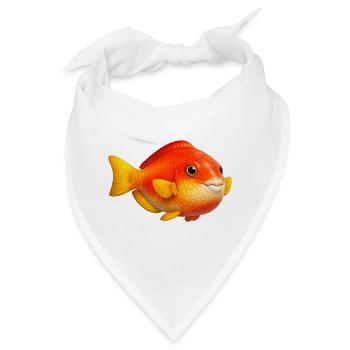 Feuriger Goldfisch Pop-Art - Bandana - Weiß - Vorne