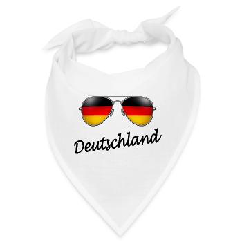 Germany Deutschland Fußball Fanartikel - Bandana - Weiß - Vorne