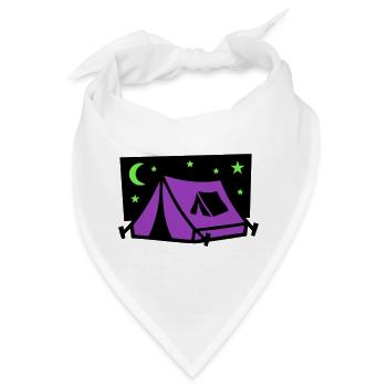 Festival Zelt Nacht Logo - Bandana - Weiß - Vorne