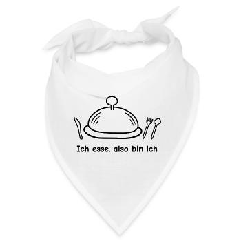 Ich esse, also bin ich - Bandana - Weiß - Vorne