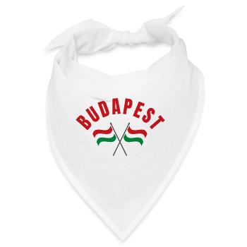 Budapest-Ungarische Flaggen - Bandana - Weiß - Vorne