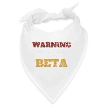 Warning Talks About Beta - Bandana - Weiß - Vorne