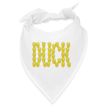 Niedliche Ententypografie - Bandana - Weiß - Vorne