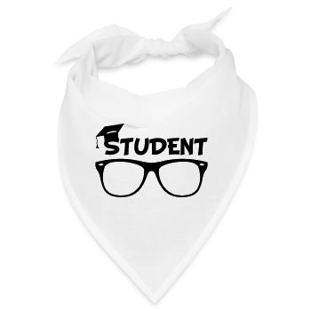 Student - Bandana - Weiß - Vorne
