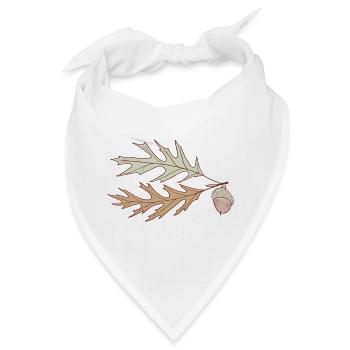Herbst Eichenblatt mit Eichel - Bandana - Weiß - Vorne