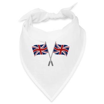 Flagge Großbritanniens - Bandana - Weiß - Vorne