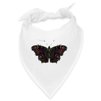 Gotische Schmetterlingsaugen - Bandana - Weiß - Vorne