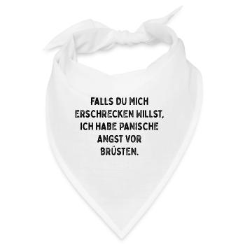 Brüste machen Panik - Bandana - Weiß - Vorne