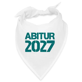 Abitur 2027 Jahrgangs-Design - Bandana - Weiß - Vorne