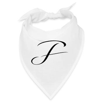 Name mit F Initiale für Felix Fabian Friedrich - Bandana - Weiß - Vorne