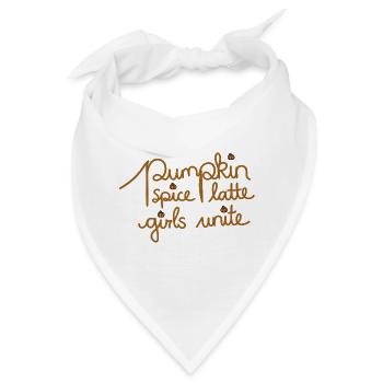 Pumpkin Spice Latte - kreatives Herbst Design - Bandana - Weiß - Vorne