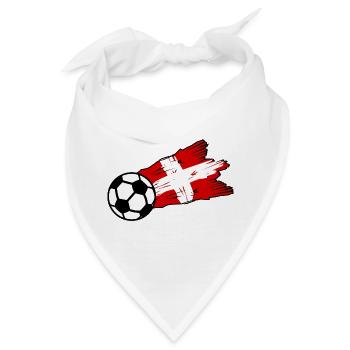 Schweizer Fußballflagge Kunst - Bandana - Weiß - Vorne