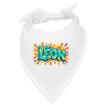 LÉON in Graffiti: das Geschenk, das alles in die Luft jagen wird - Bandana - Weiß - Vorne