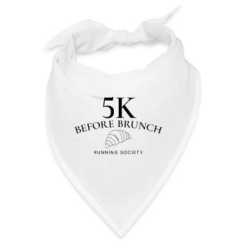5K vor Brunch – Laufen & Brunch-Liebhaber - Bandana - Weiß - Vorne