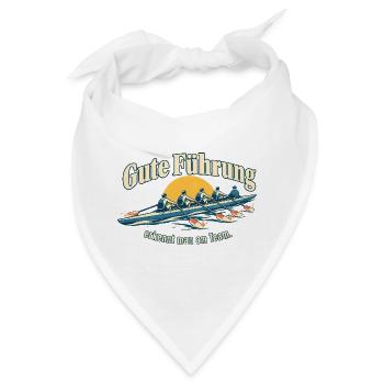 Gute Führung Teamgeschenk für Chefin oder Chef - Bandana - Weiß - Vorne